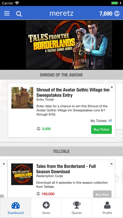 Meretz: Earn Loot w/Every Step