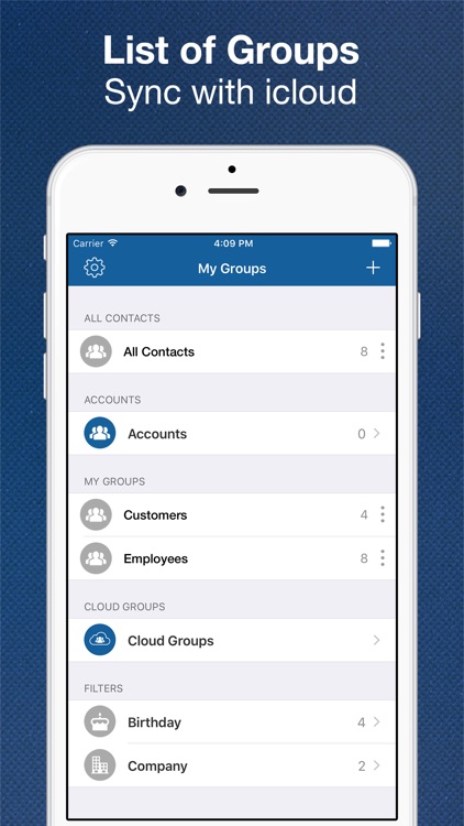 My Groups - Contact Manager