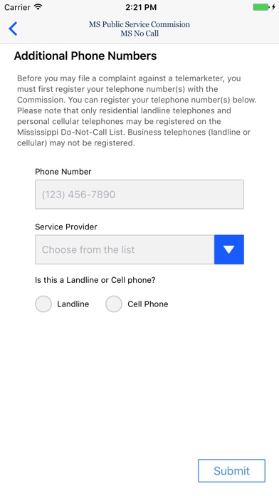 PSC No-Call Mobile Application screenshot 4