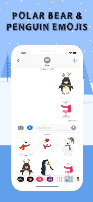 Polar Bear and Penguin Emojis(圖4)-速報App