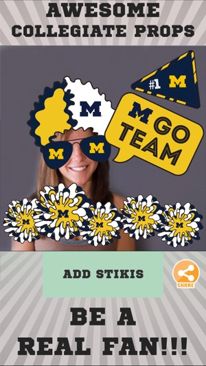 Michigan Wolverines Photo Booth Stickers(圖2)-速報App