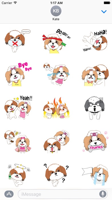 Shih Tzu Dog Couple Sticker screenshot 2