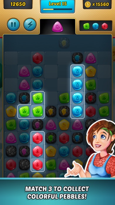 Pebble Pop - Match 3 screenshot 4