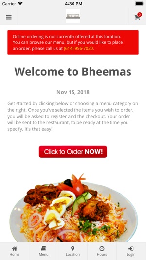 Bheemas Indian Kitchen Ohio