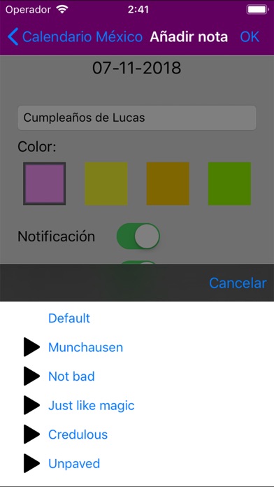 Calendario México 2019 screenshot 3