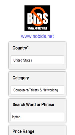 No Bids Search Tool