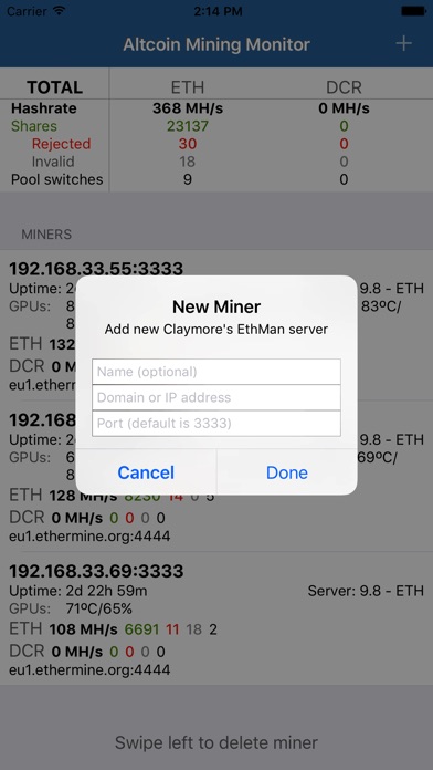 Altcoin Mining Monitor screenshot 2