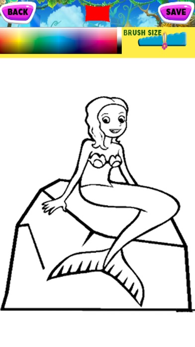 Cartoon Mermaid Paint Little screenshot 2
