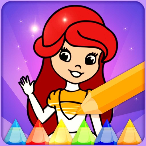 Indian Princess Doodle Colouring Book iOS App