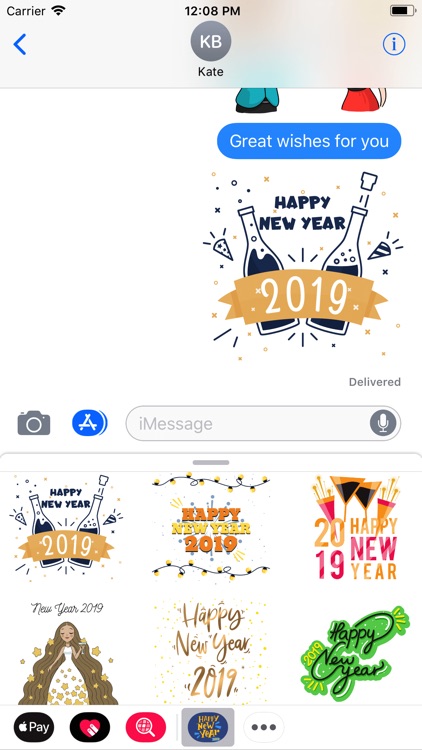 Hello New Year 2019 Stickers