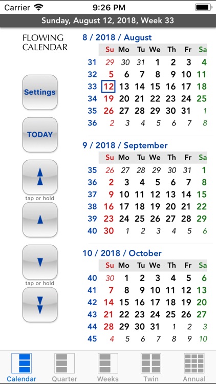 Flowing Calendar HD Lt