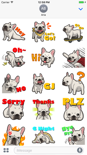 Cute French Bulldog Stickers(圖1)-速報App