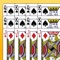 Universal Pinochle includes not only the standard single deck, 4-handed game, but also 5- and 6-handed double deck versions