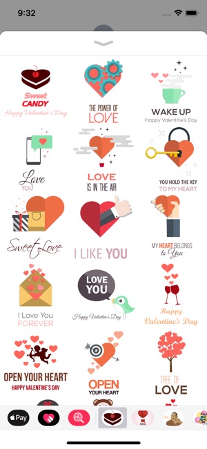 Love Message - Flat Stickers(圖2)-速報App