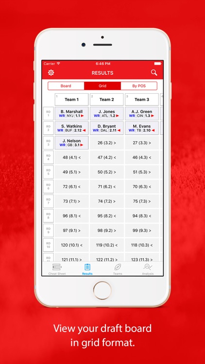 Fantasy Football Cheat Sheet & Draft Kit screenshot-3