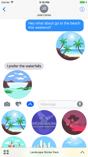 Landscapes Sticker Pack for iMessage(圖3)-速報App