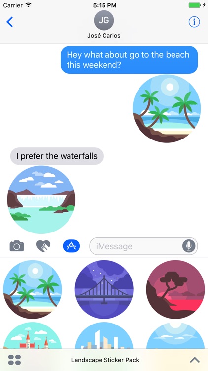 Landscapes Sticker Pack for iMessage