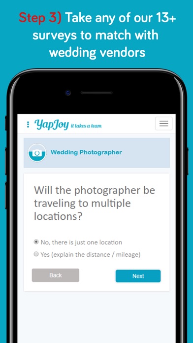 YapJoy - Find Wedding Vendors screenshot 4