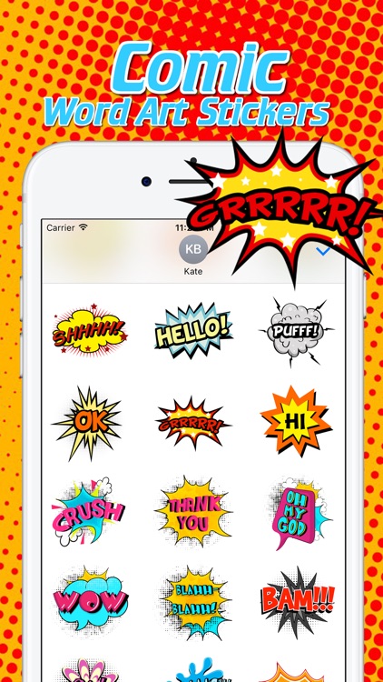 Comic Word Art Stickers