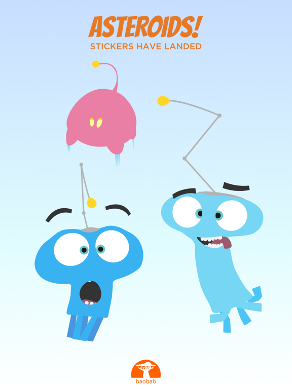 Screenshot #4 pour ASTEROIDS VR stickers – colorful iMessage stickers