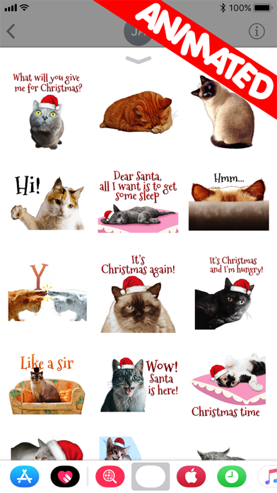 Cute Christmas Cats (animated) screenshot 2