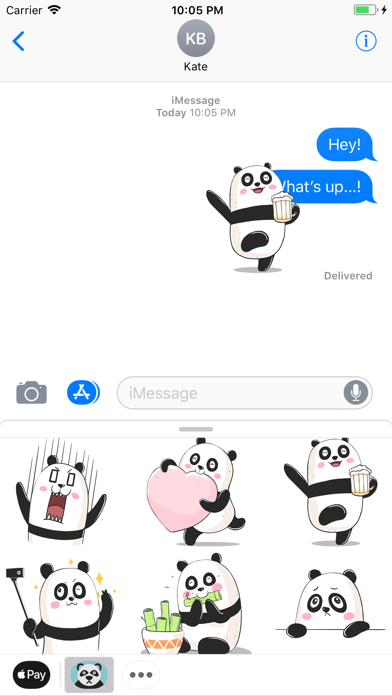 Panda! Stickers & Emoji Funny screenshot 2