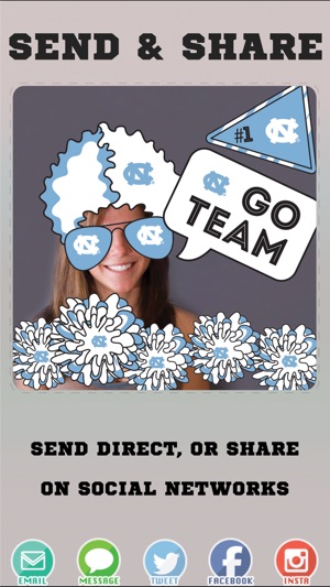 UNC-Chapel Hill Tarheels Selfie Stickers(圖4)-速報App