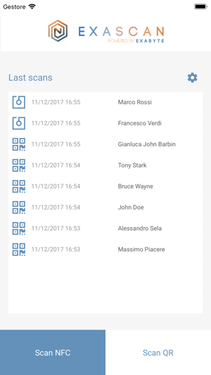 ExaScan - QR and NFC reader