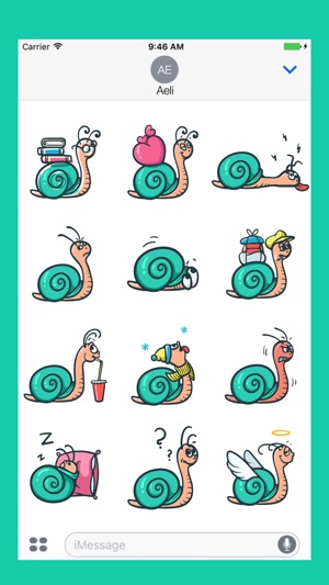 Snail Emoji Stickers Pack