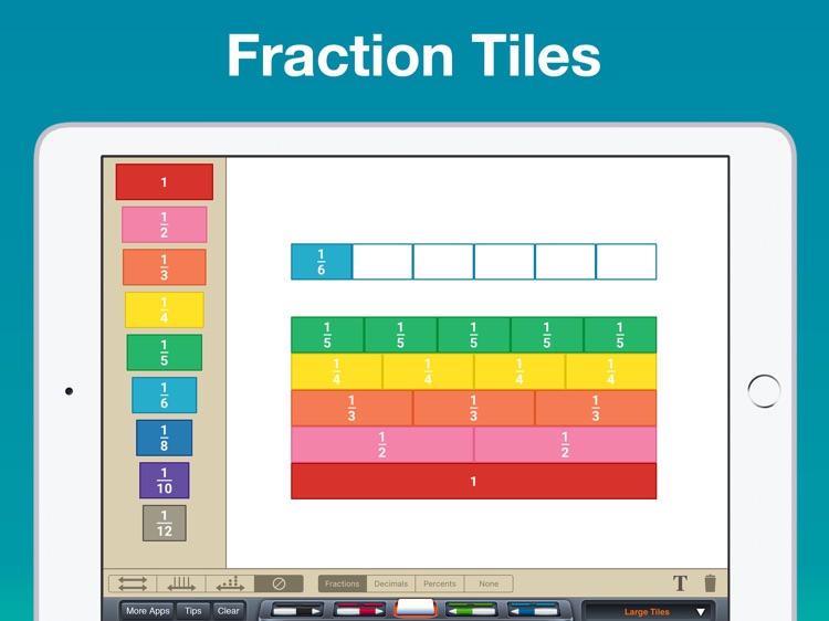 Fraction Tiles Manipulative
