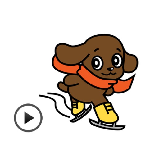 Animated Lovely Dog Sticker icon