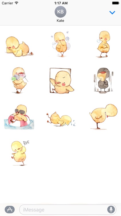 Watercolor Duckling Sticker