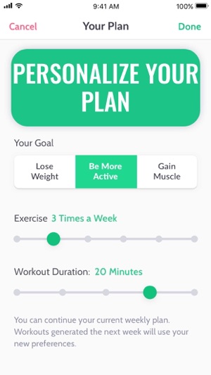 30 day fitness challengea on the app store screenshots