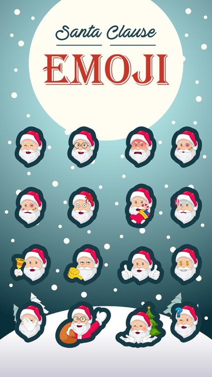 Santa Claus Emoji Stickers by Artisticco, LLC