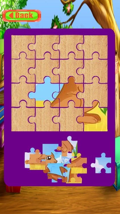 Jigsaw Kangaroo Puzzle Cartoon