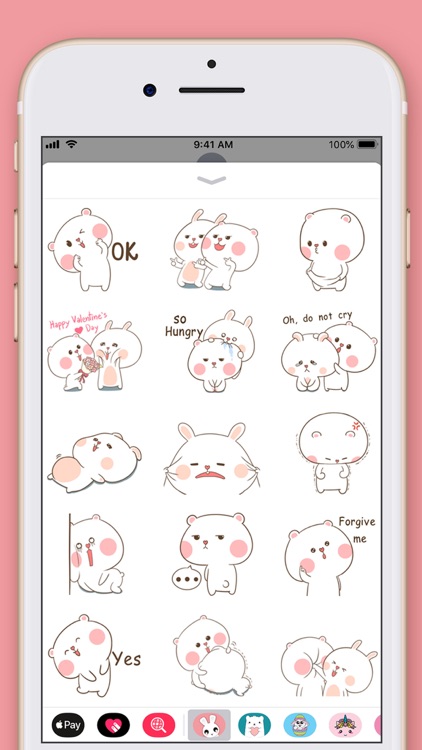 Cute Rabbit Kawaii Stickers screenshot-4
