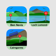 Loch Lomond, Cairngorms & Ben Nevis Maps Offline - The Scottish Collection