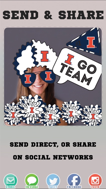 Illinois Fighting Illini Selfie Stickers screenshot-3