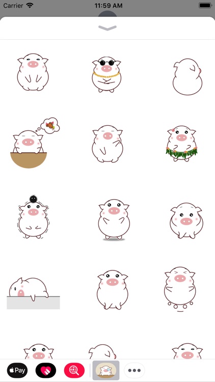 Happy Pig Animated Stickers