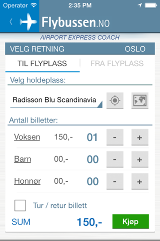 Flybussen i Oslo screenshot 3