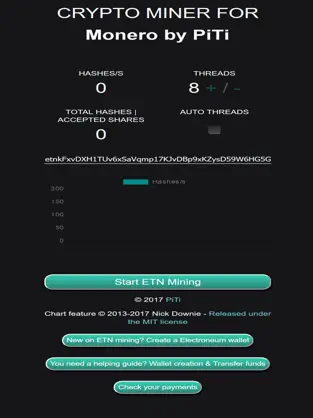 Screenshot 1 Crypto Miner for Monero XMR iphone