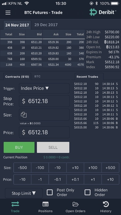 Deribit: BTC Options & Futures screenshot 2