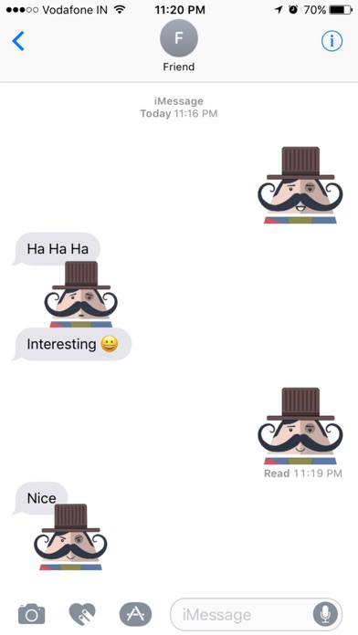 Mr. Mustachio Emoticons! screenshot 2