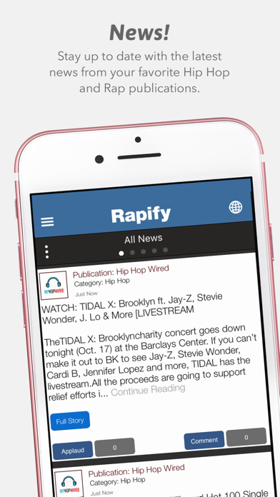 Rapify: The Social Network App for Hip Hop Culture screenshot