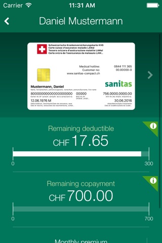 Sanitas Portal screenshot 2