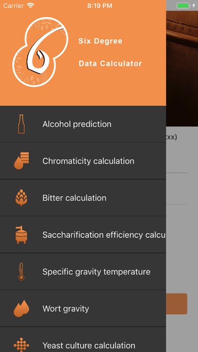 Six Degree Wine calculation screenshot 3
