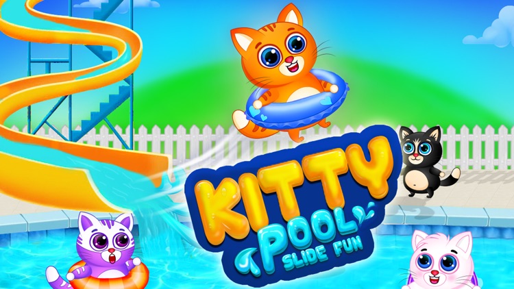 Kitty Pool Slide Fun