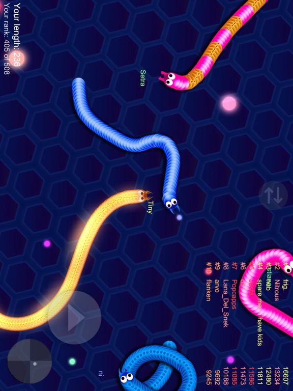 Glowing Snake King Online Game на iPad