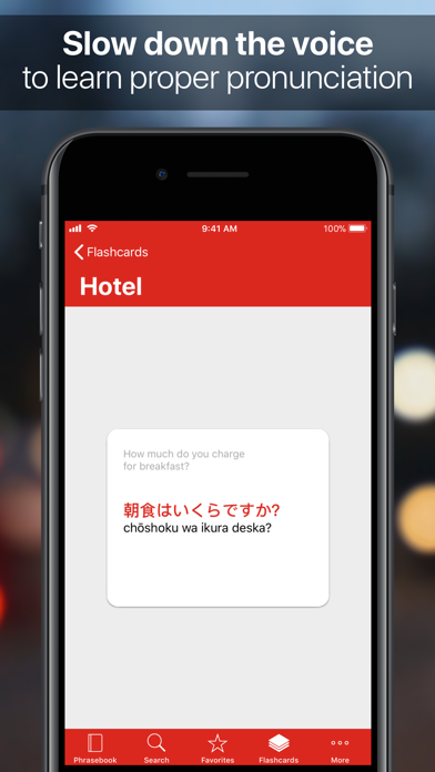 SpeakEasy Japanese ~ Offline Phrasebook and Flashcards with Native Speaker Voice and Phonetics Screenshot 4