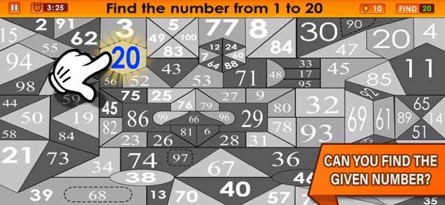 Find The Numbers 1 to 100